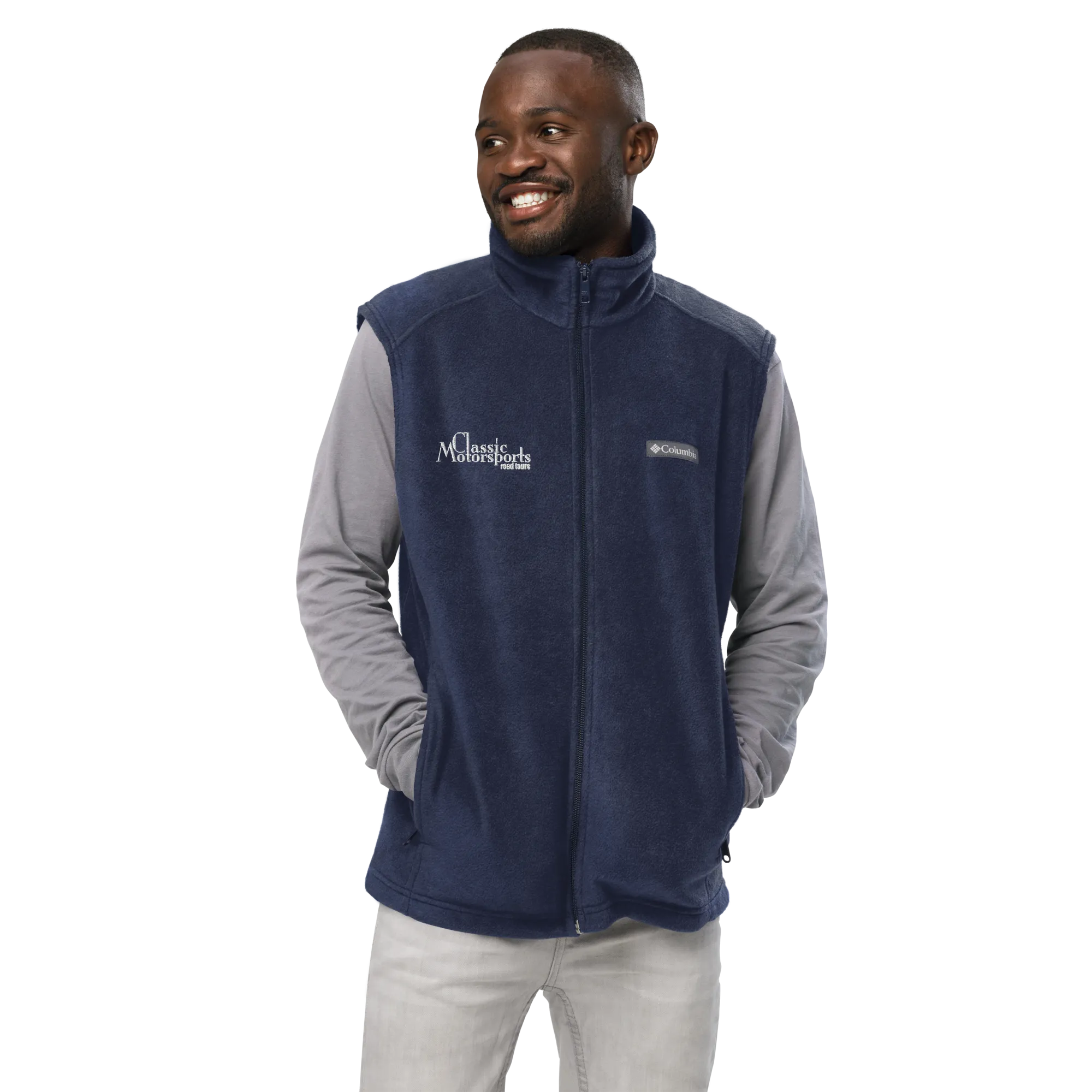 Classic Motorsports Road Tours Men’s Embroidered Columbia Fleece Vest