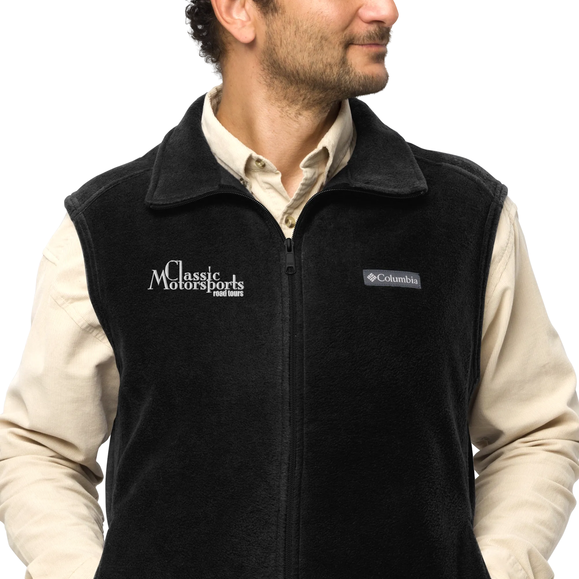 Classic Motorsports Road Tours Men’s Embroidered Columbia Fleece Vest