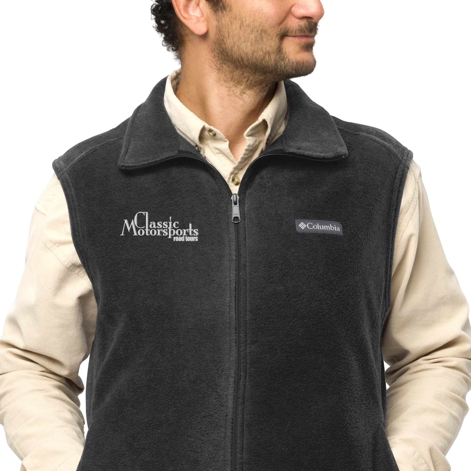 Classic Motorsports Road Tours Men’s Embroidered Columbia Fleece Vest