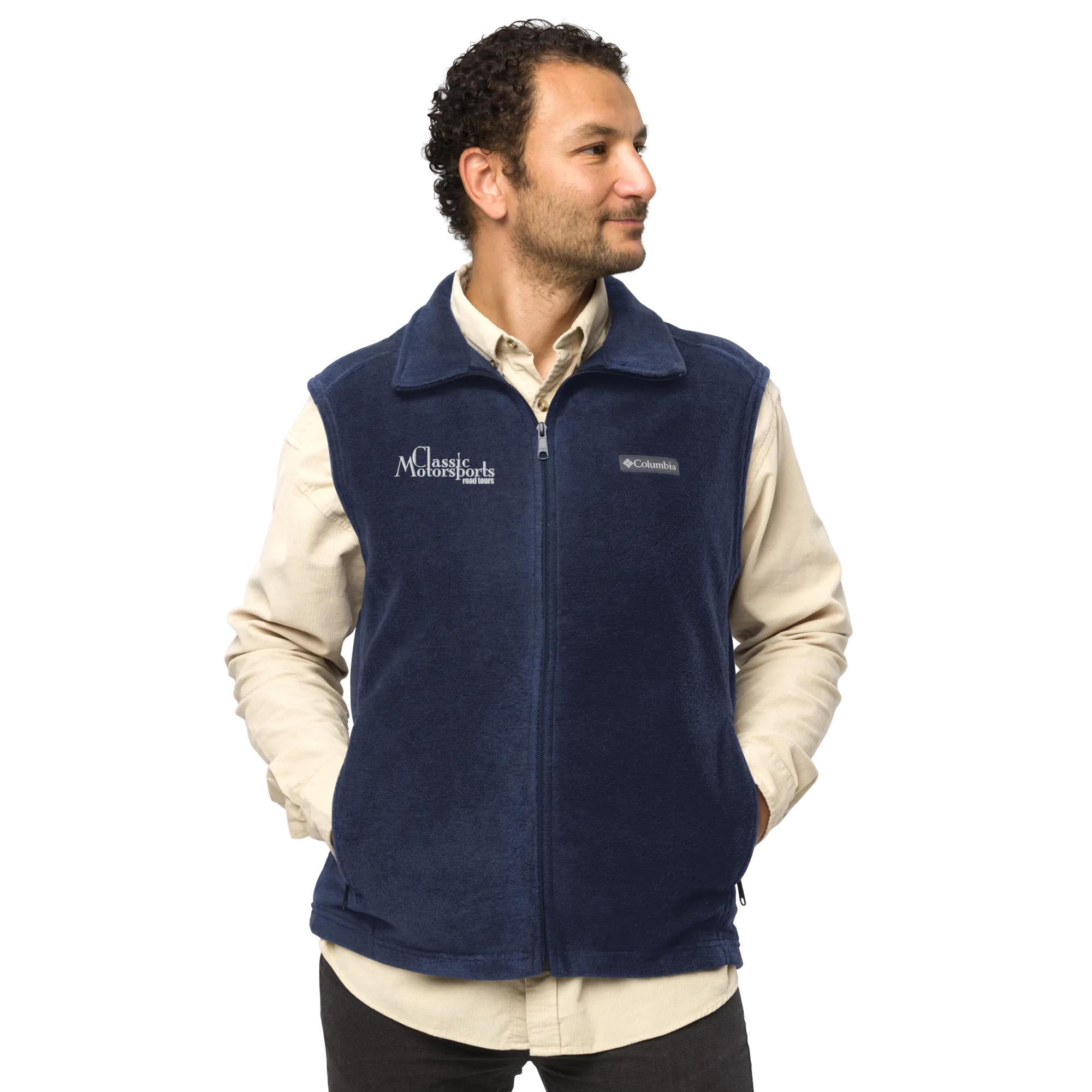 Classic Motorsports Road Tours Men’s Embroidered Columbia Fleece Vest