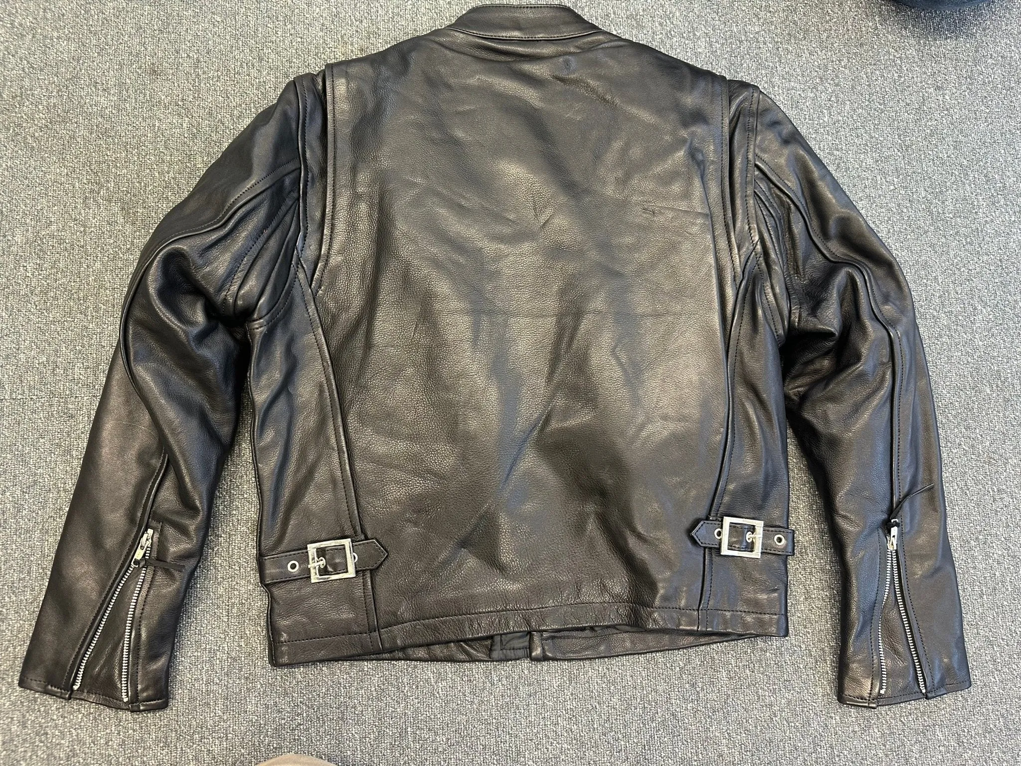 Classic Racer Black Cowhide Leather Small Top Quality Leather