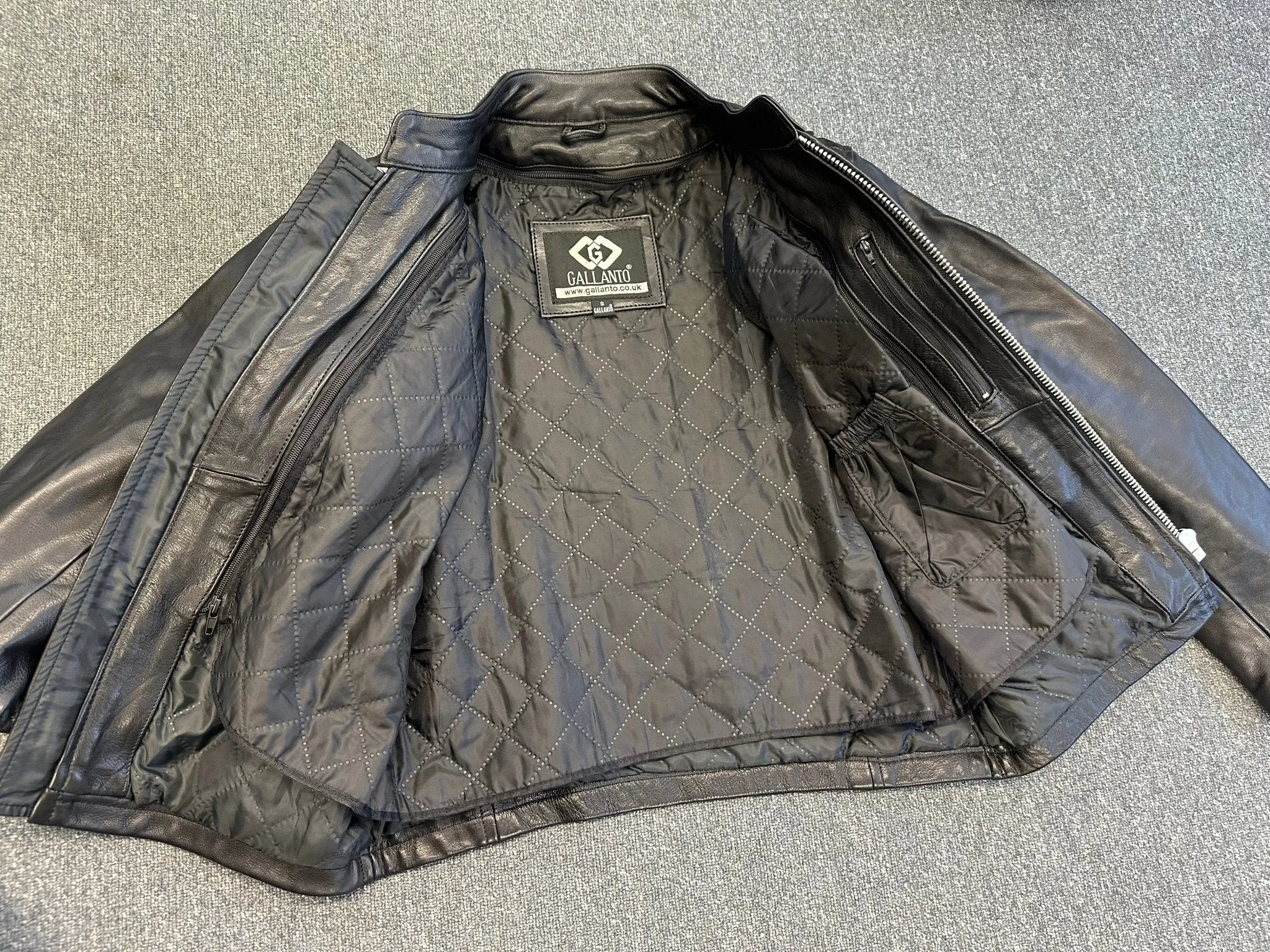 Classic Racer Black Cowhide Leather Small Top Quality Leather