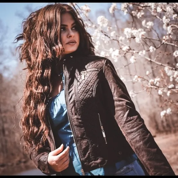 🔥💥CLEARANCE SALE⚡️🌟Quilted Micro-Suede Biker Jacket
