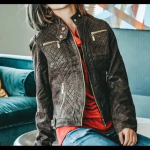 🔥💥CLEARANCE SALE⚡️🌟Quilted Micro-Suede Biker Jacket