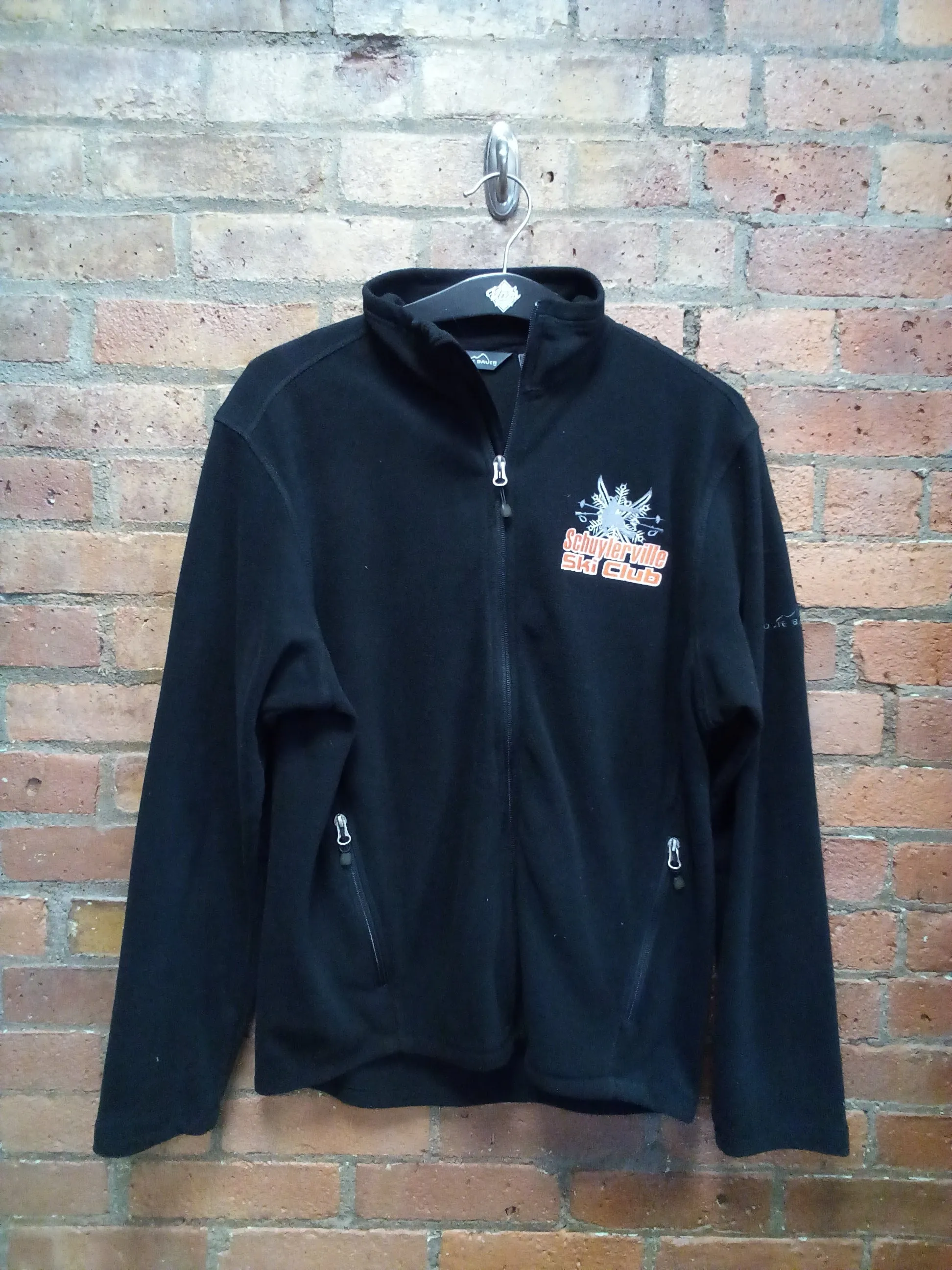 CLEARANCE - SCHUYLERVILLE SKI CLUB EDDIE BAUER FLEECE JACKET - SIZE MEDIUM