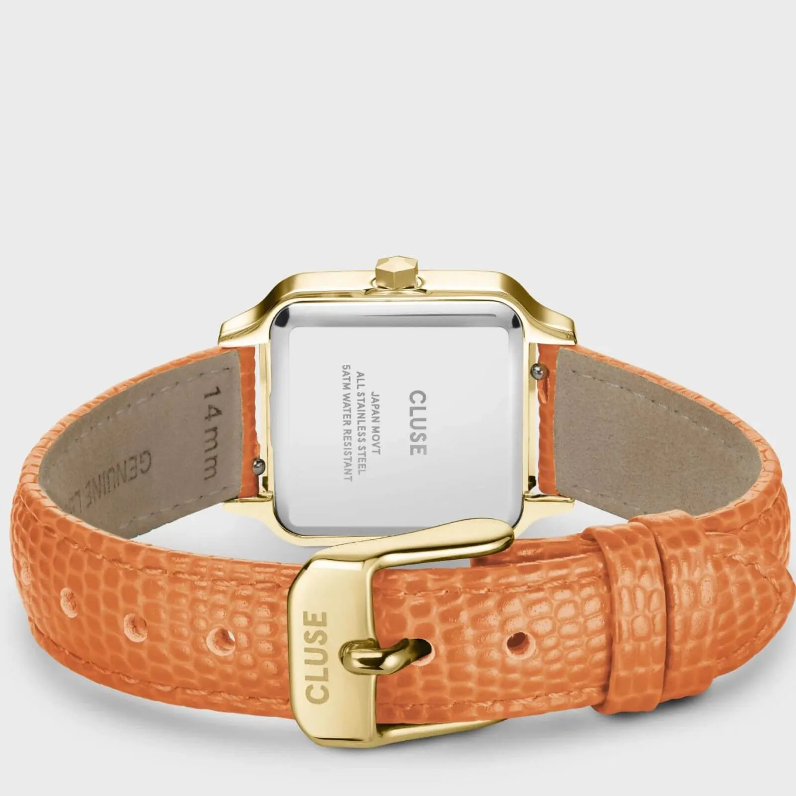 Cluse Gracieuse Petite Apricot Leather Strap Gold Watch