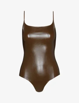 COMMANDO FAUX LEATHER CAMI BODYSUIT