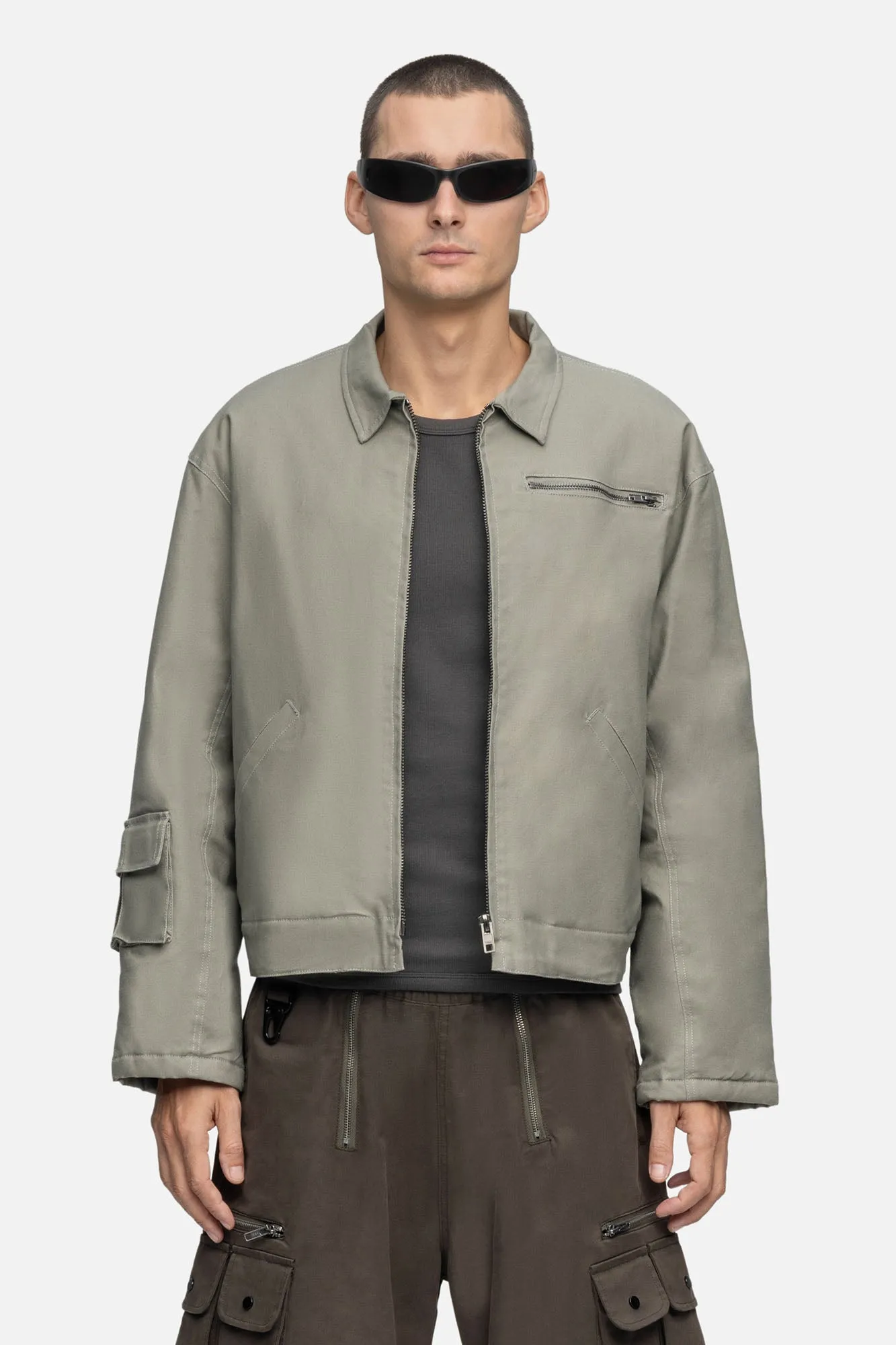COTTON CANVAS JACKET THYME