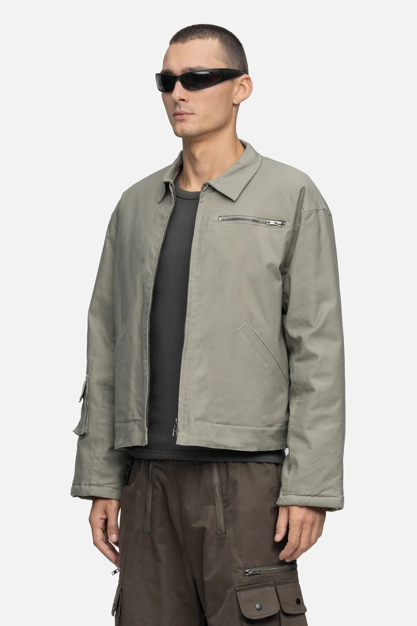 COTTON CANVAS JACKET THYME