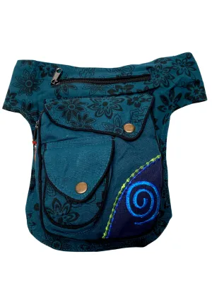 Cotton hip bag embroidered