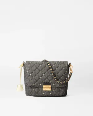 Crosby Lock Medium Crossbody | True Charcoal Denim