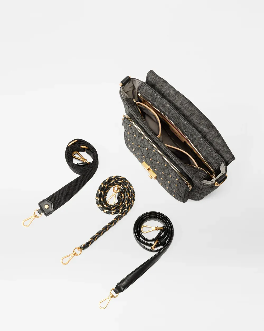 Crosby Lock Medium Crossbody | True Charcoal Denim