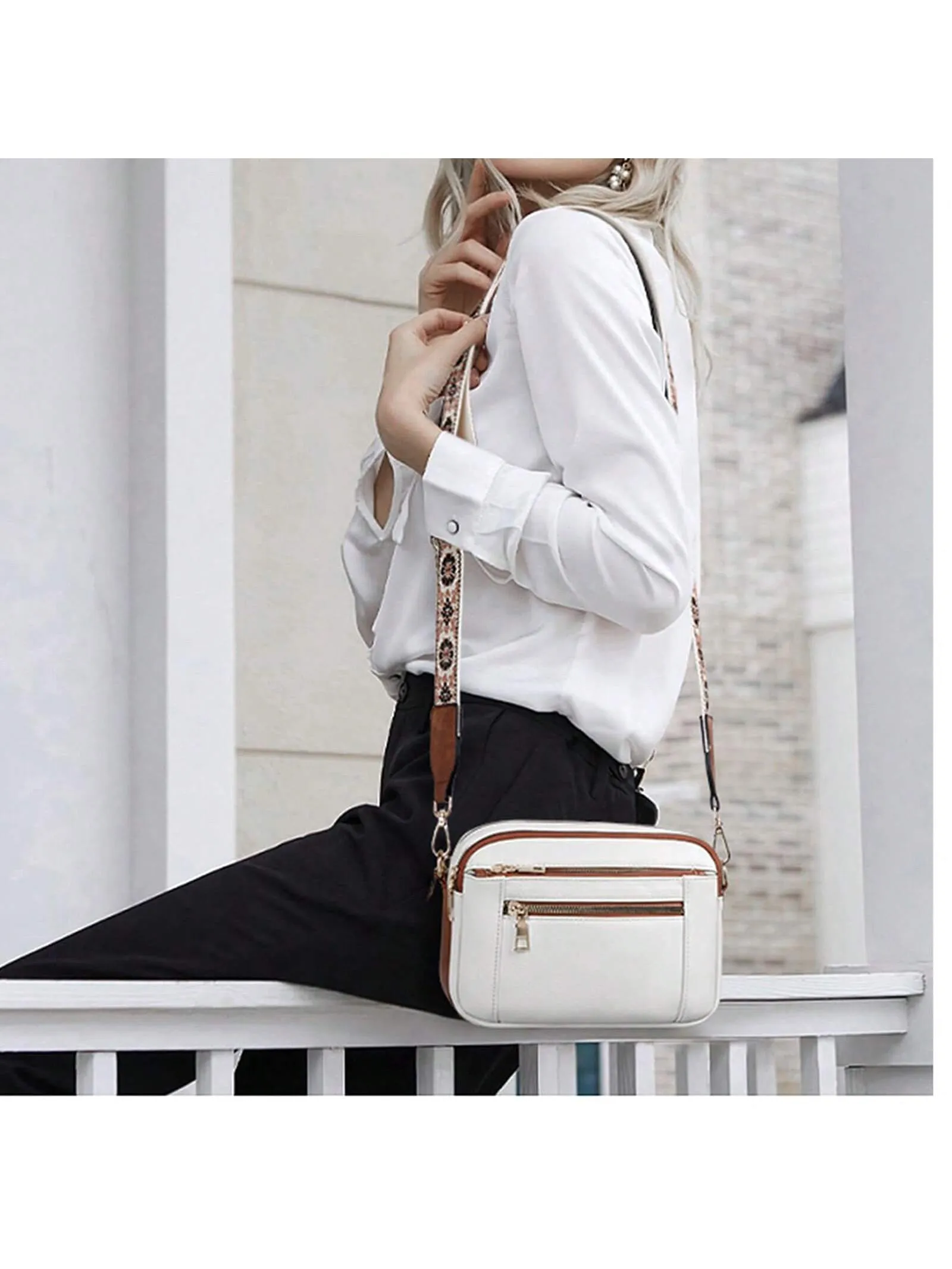 Crossbody Purse For Women Small Crossbody Bags Trendy Vegan Leather With Adjustable Shoulder Strap