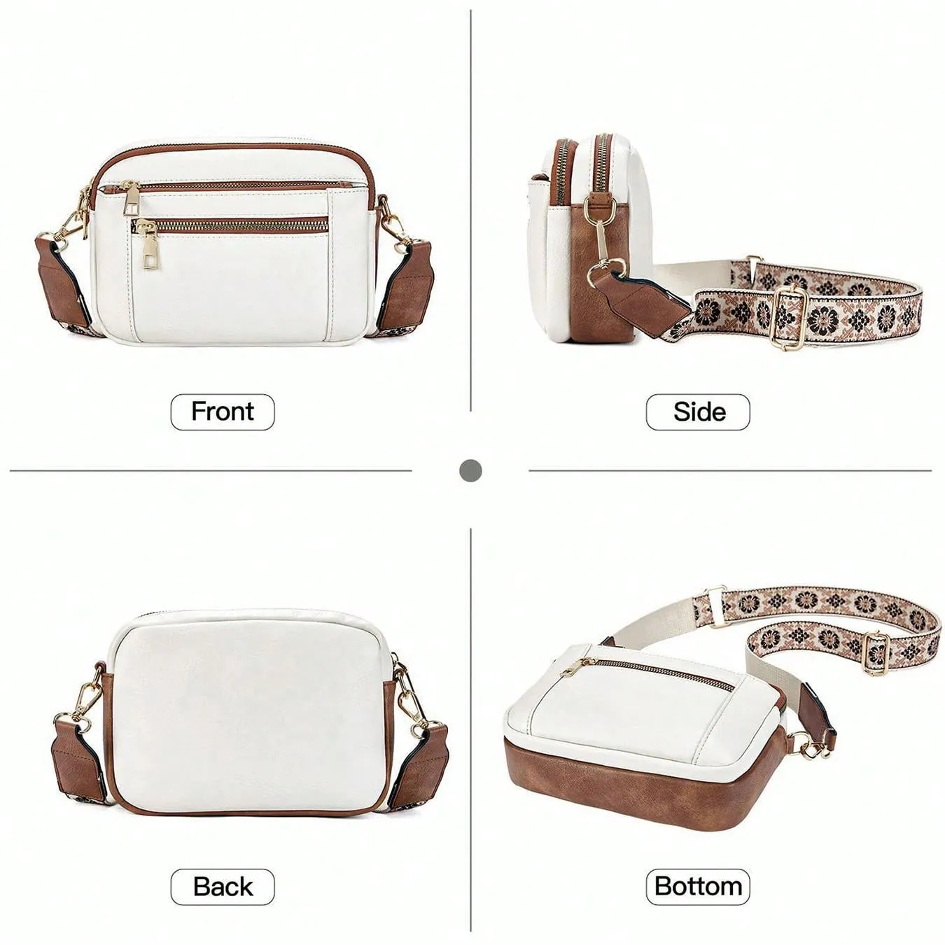 Crossbody Purse For Women Small Crossbody Bags Trendy Vegan Leather With Adjustable Shoulder Strap