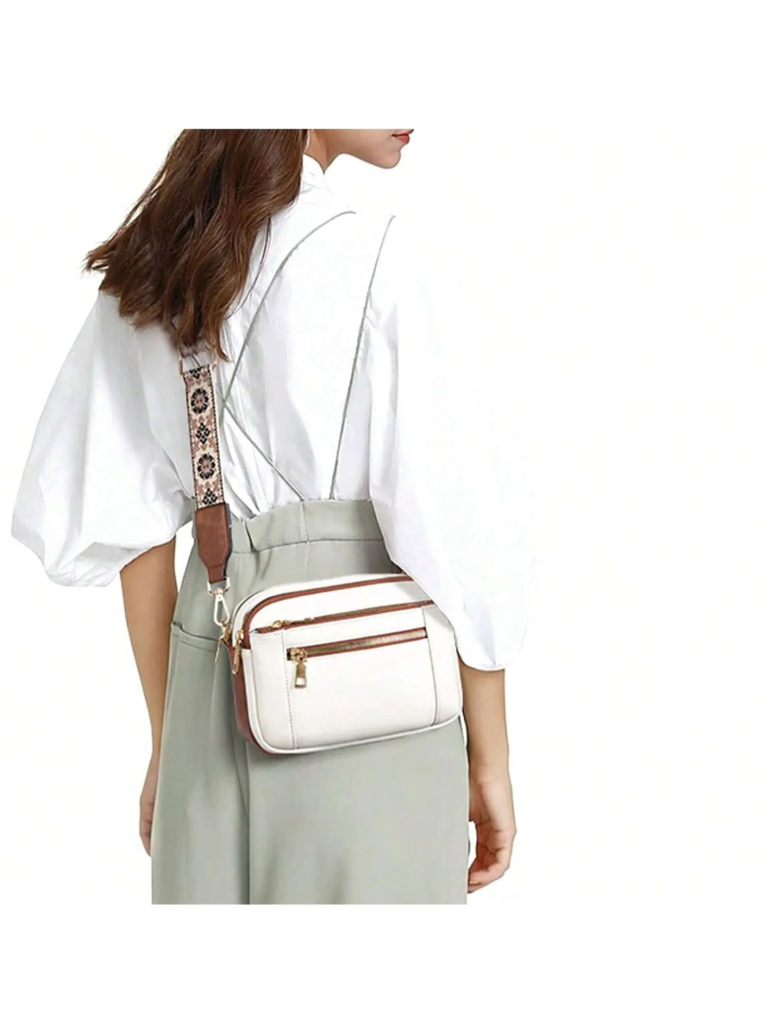 Crossbody Purse For Women Small Crossbody Bags Trendy Vegan Leather With Adjustable Shoulder Strap