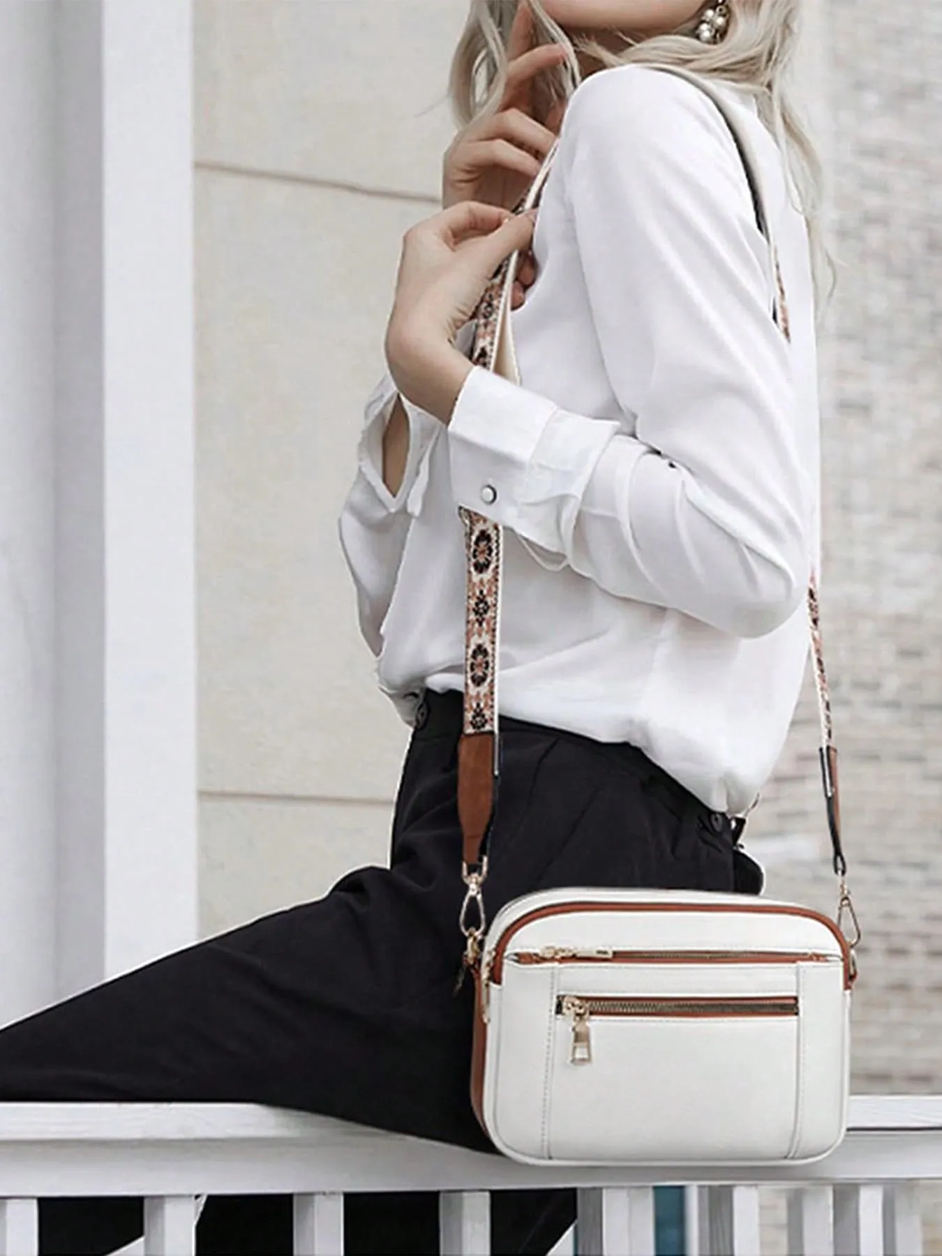 Crossbody Purse For Women Small Crossbody Bags Trendy Vegan Leather With Adjustable Shoulder Strap