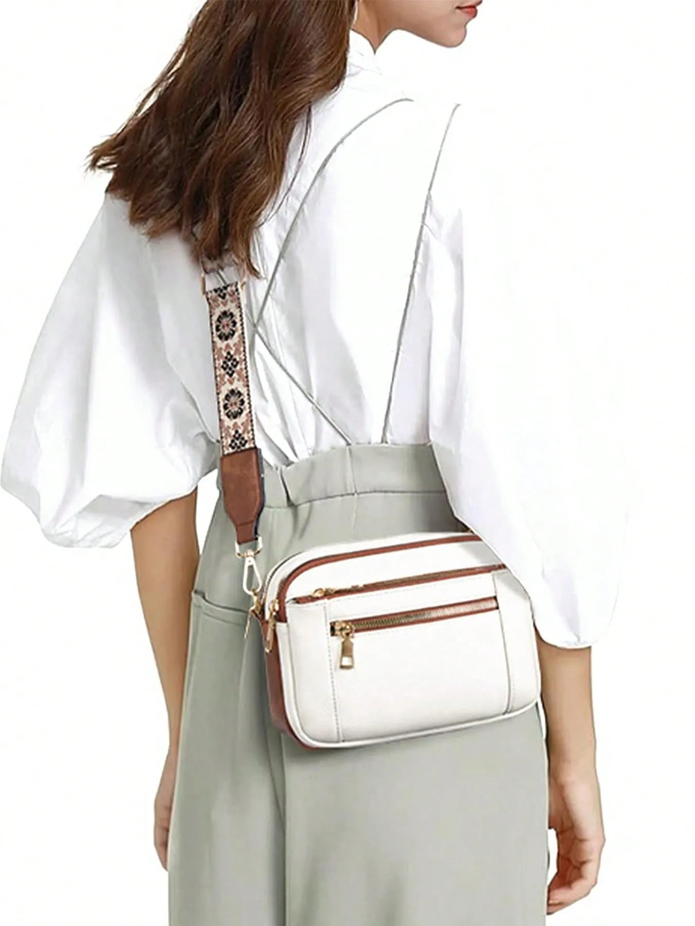 Crossbody Purse For Women Small Crossbody Bags Trendy Vegan Leather With Adjustable Shoulder Strap