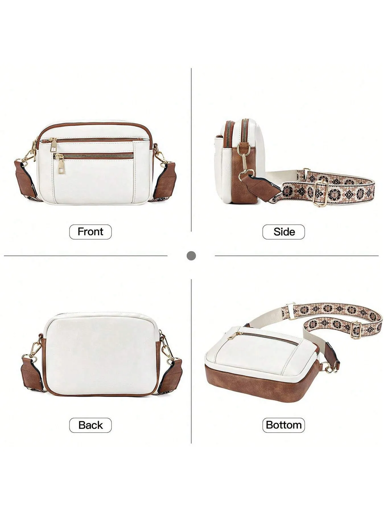 Crossbody Purse For Women Small Crossbody Bags Trendy Vegan Leather With Adjustable Shoulder Strap