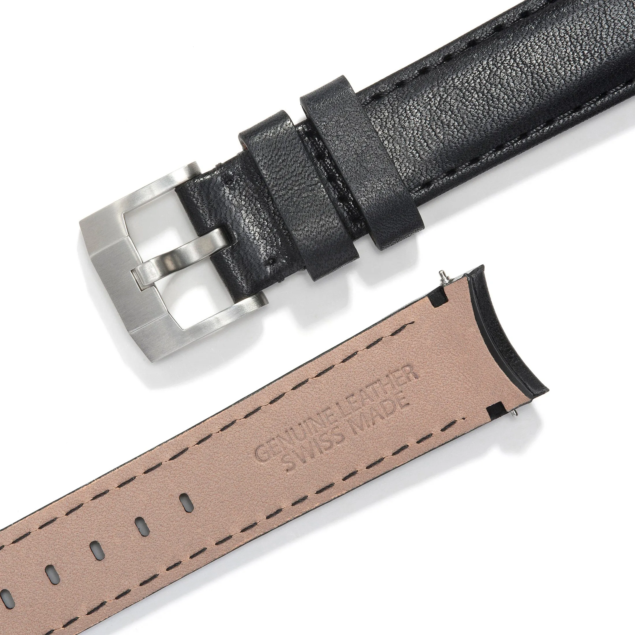 Curved End Leather Strap for Rolex GMT Master I & II with Tang Buckle