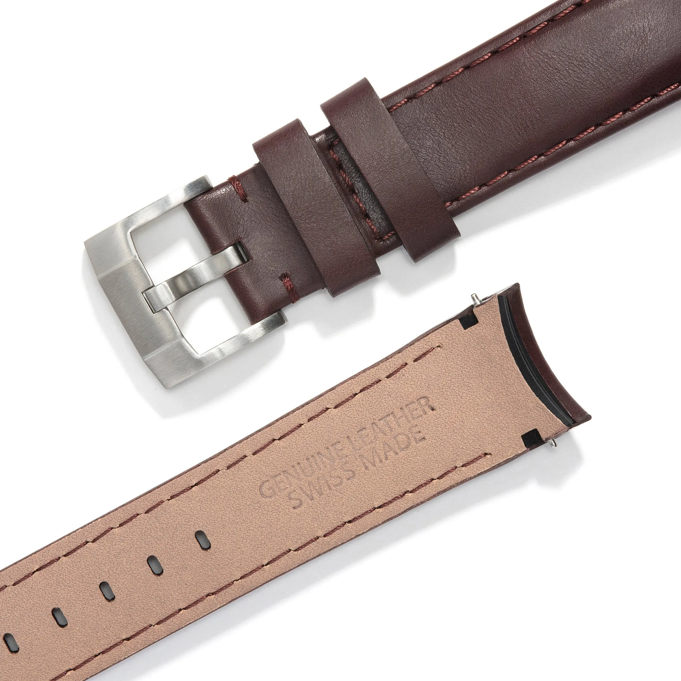 Curved End Leather Strap for Rolex GMT Master I & II with Tang Buckle