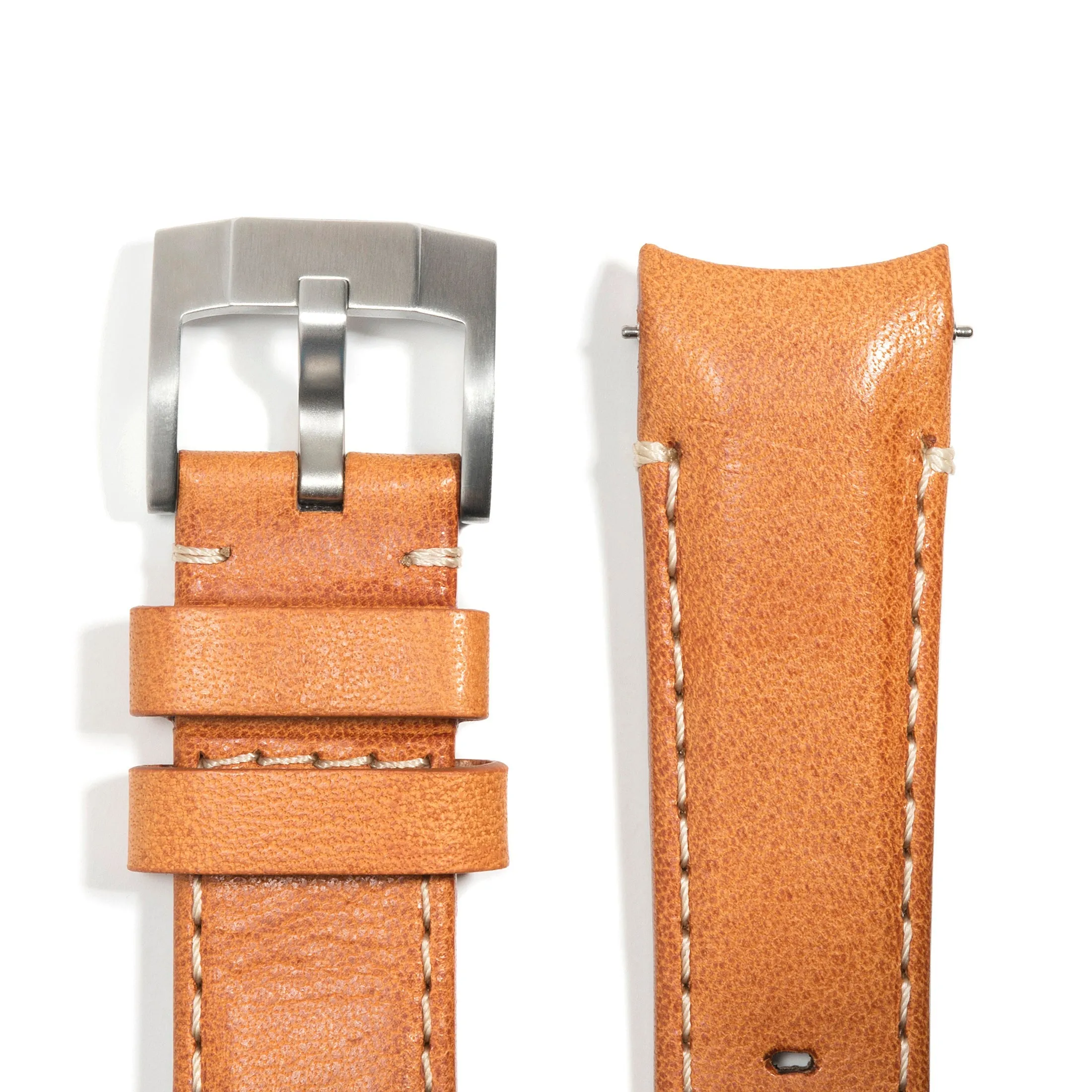 Curved End Leather Strap for Rolex GMT Master I & II with Tang Buckle