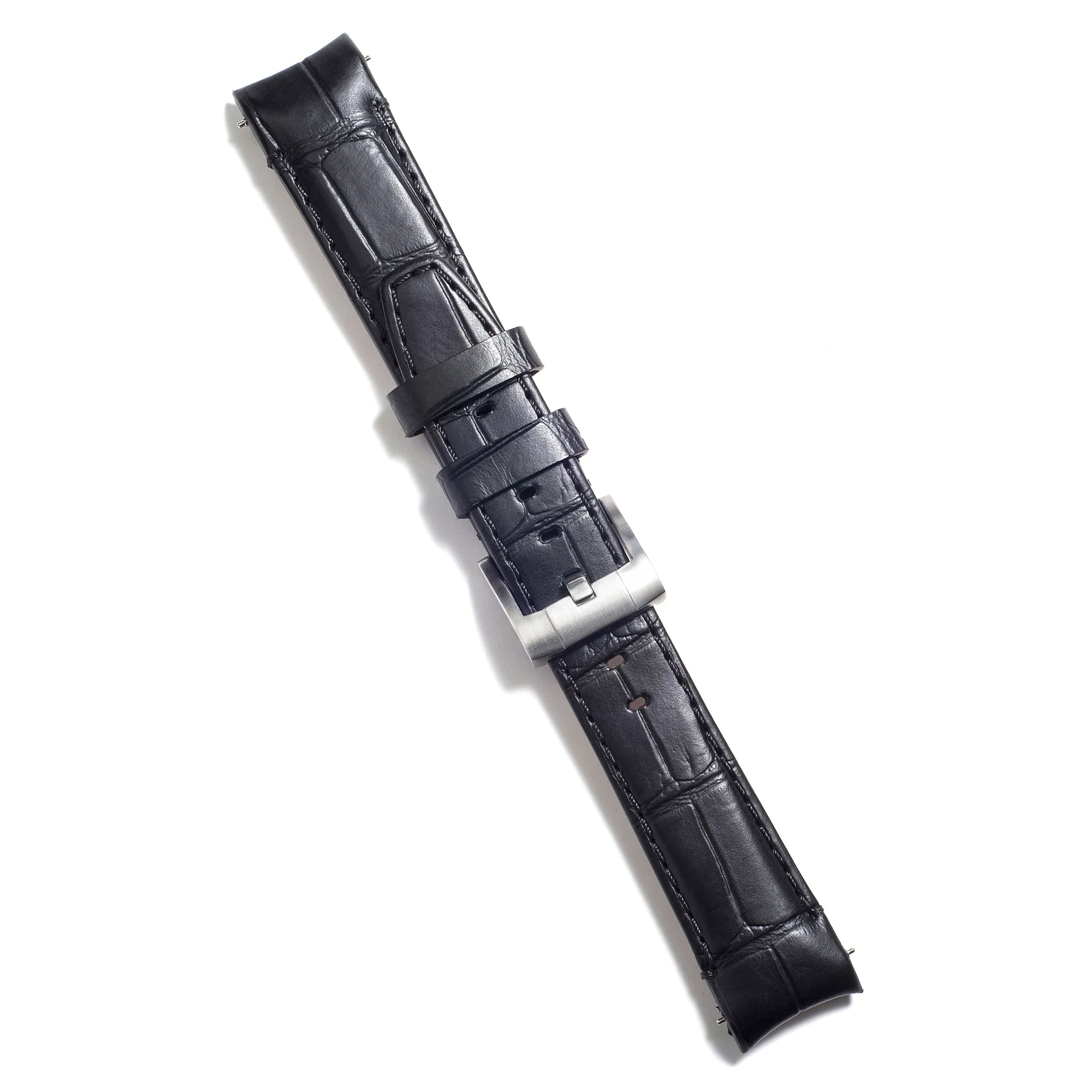 Curved End Leather Strap for Rolex GMT Master I & II with Tang Buckle