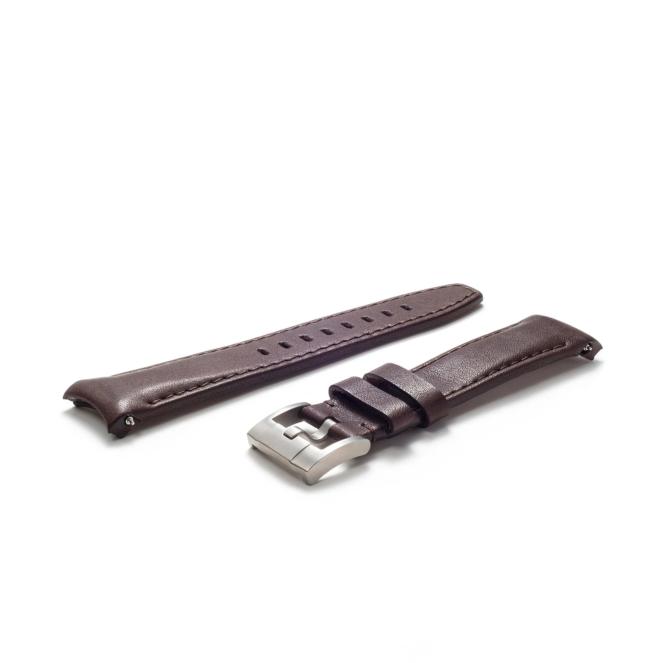 Curved End Leather Strap for Rolex GMT Master I & II with Tang Buckle