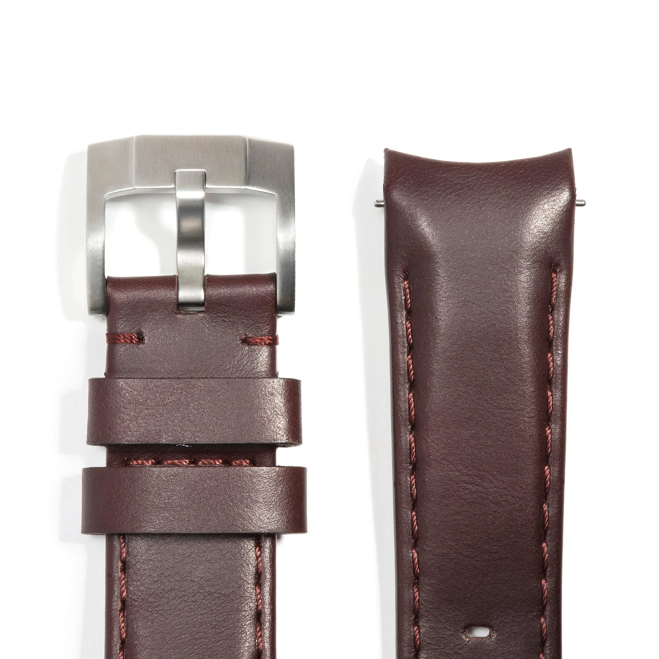 Curved End Leather Strap for Rolex GMT Master I & II with Tang Buckle