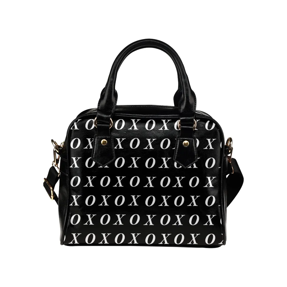 Custom Order XOXO Kisses and Petals Black MINI BAG by AMMA JO
