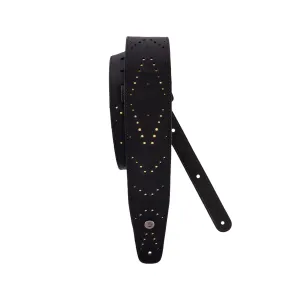 D'Addario 25LH00 2.5-Inch Vented Leather Guitar Strap, Star Dust