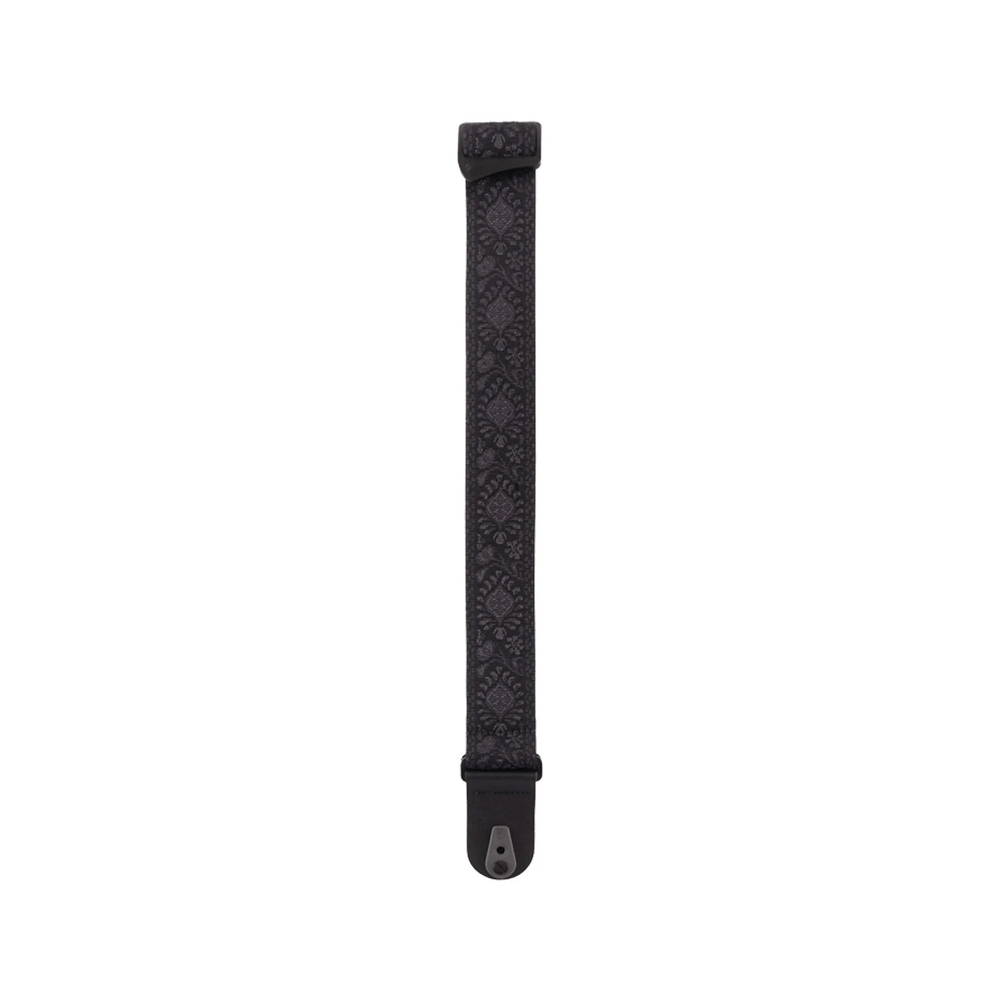 D'Addario 50TB01-RL 50mm Woven Guitar Strap w/Pad Lock, Monterey Tubular Black
