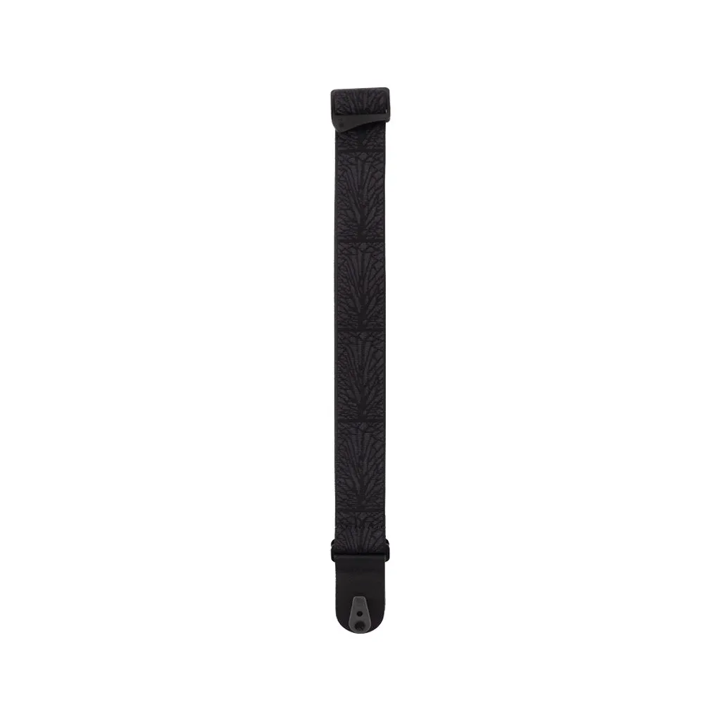 D'Addario 50TB02-RL 50mm Woven Guitar Strap w/Pad Lock, Lightning Black Tubular