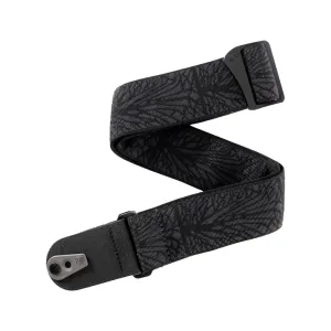 D'Addario 50TB02-RL 50mm Woven Guitar Strap w/Pad Lock, Lightning Black Tubular