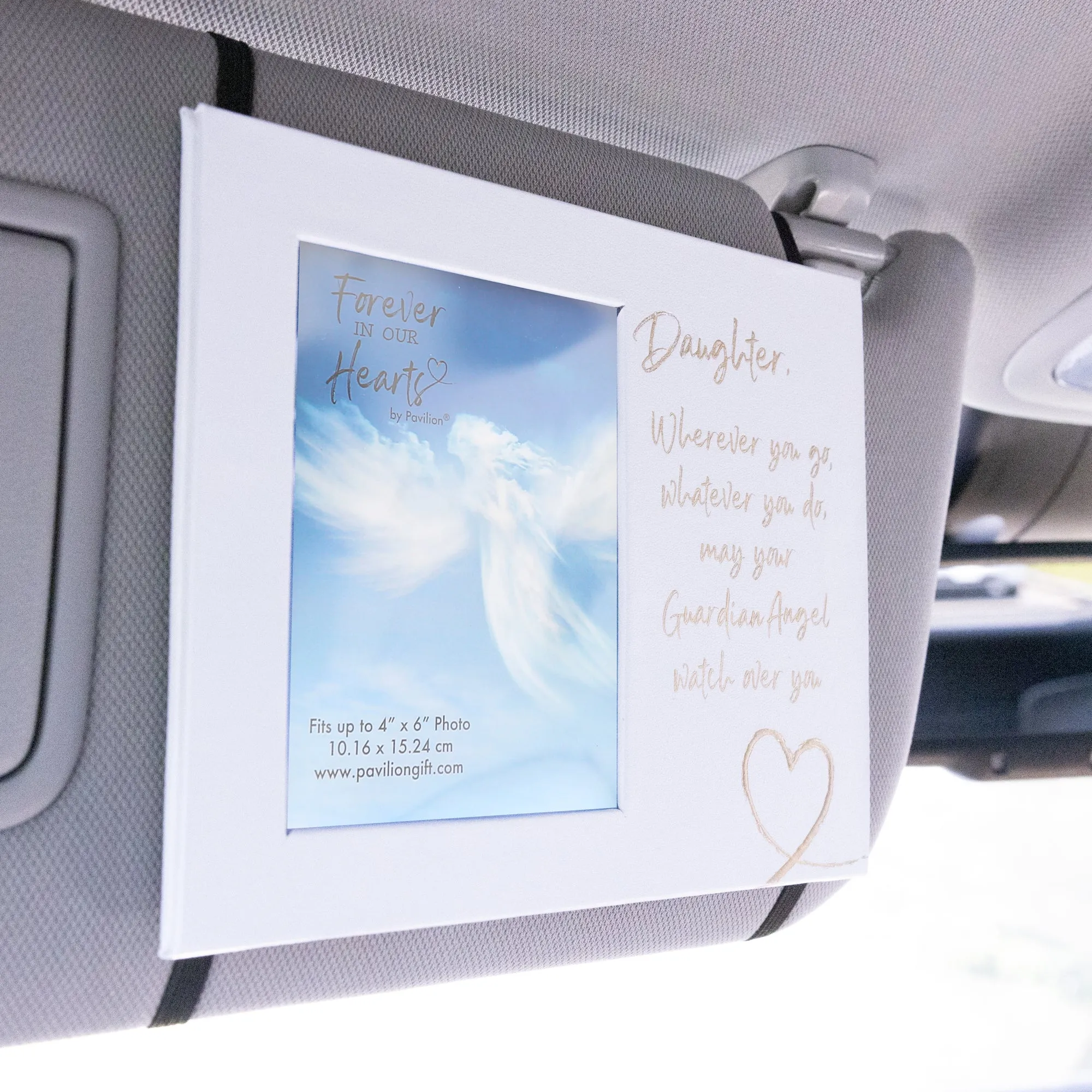 Daugther Guardian Angel Visor Memorial Photo Frame (Holds 4" x 6" Photo)