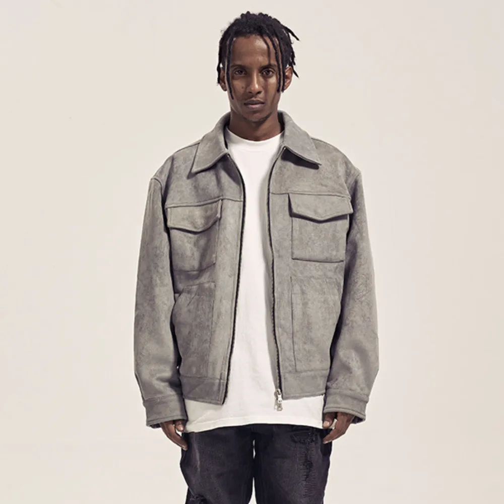 Deerskin Velvet Thickened Zipper Jacket