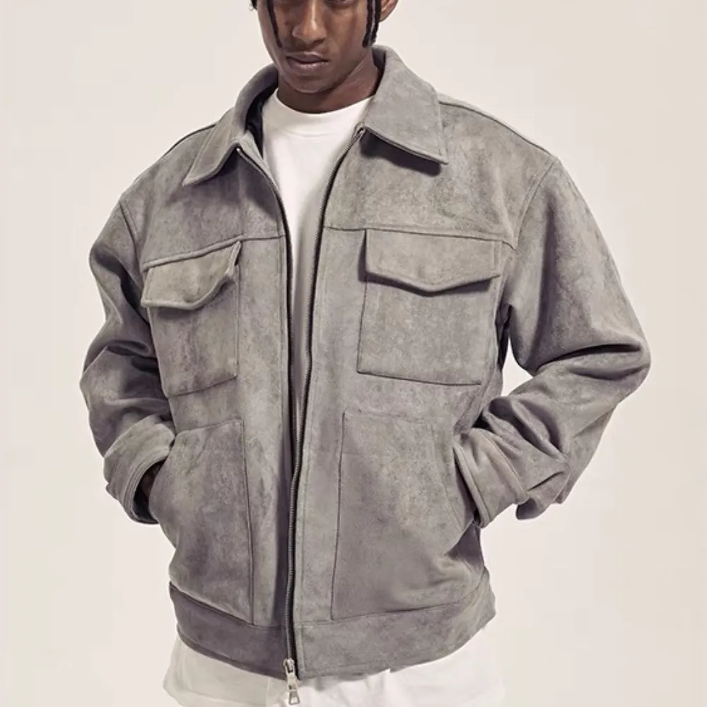 Deerskin Velvet Thickened Zipper Jacket
