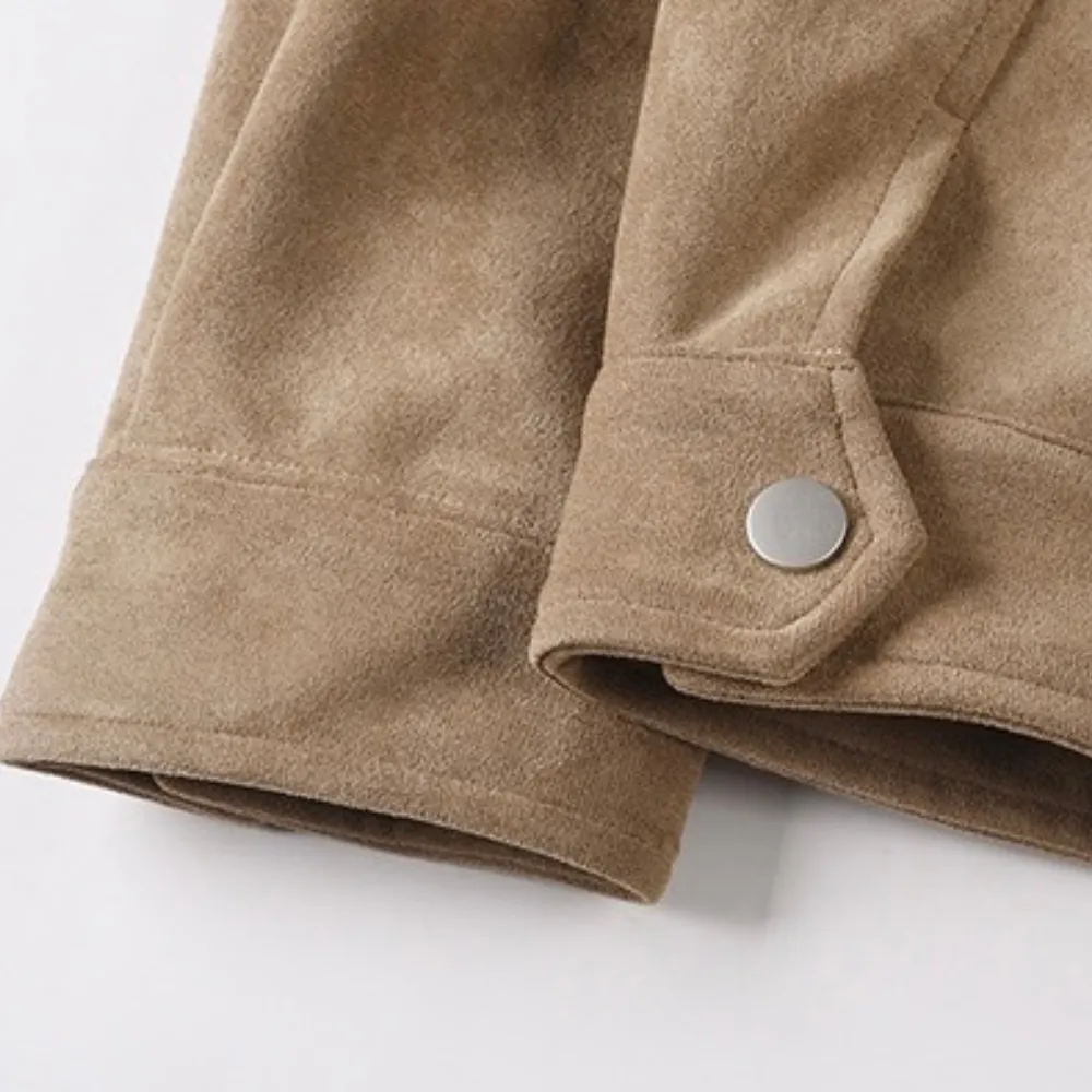 Deerskin Velvet Thickened Zipper Jacket