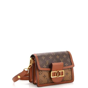 Designer Dauphine Shoulder Bag Reverse Monogram Canvas Mini
