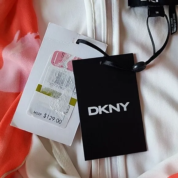 DKNY Floral Sleeveless Dress
