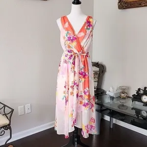 DKNY Floral Sleeveless Dress