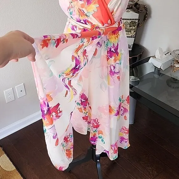 DKNY Floral Sleeveless Dress