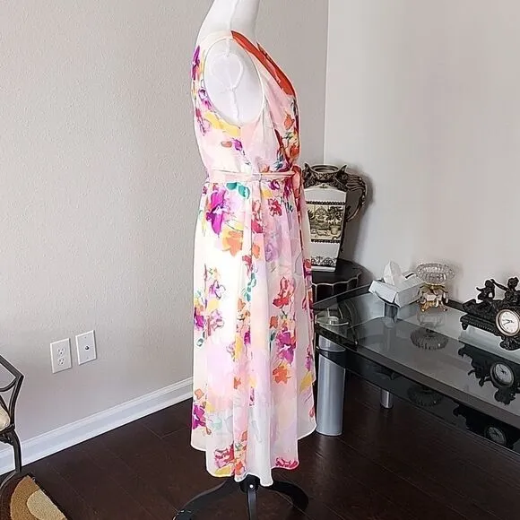 DKNY Floral Sleeveless Dress