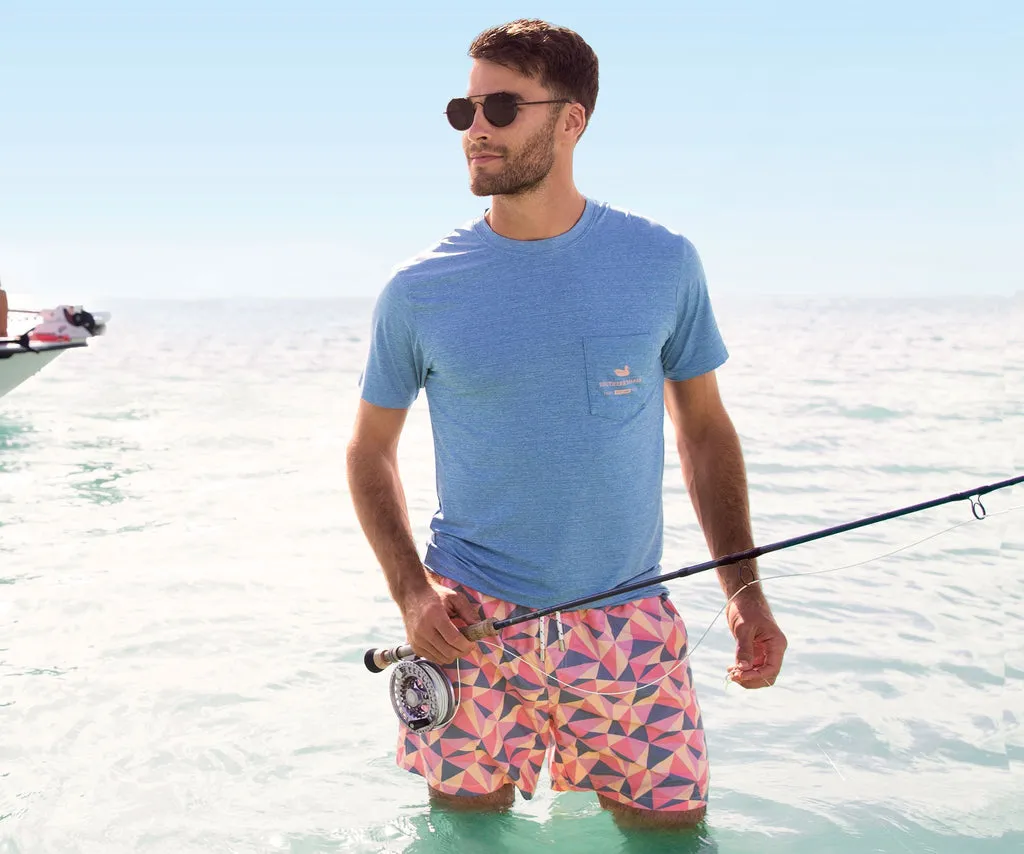 Dockside Swim Trunk- Mountain Purple and Peach