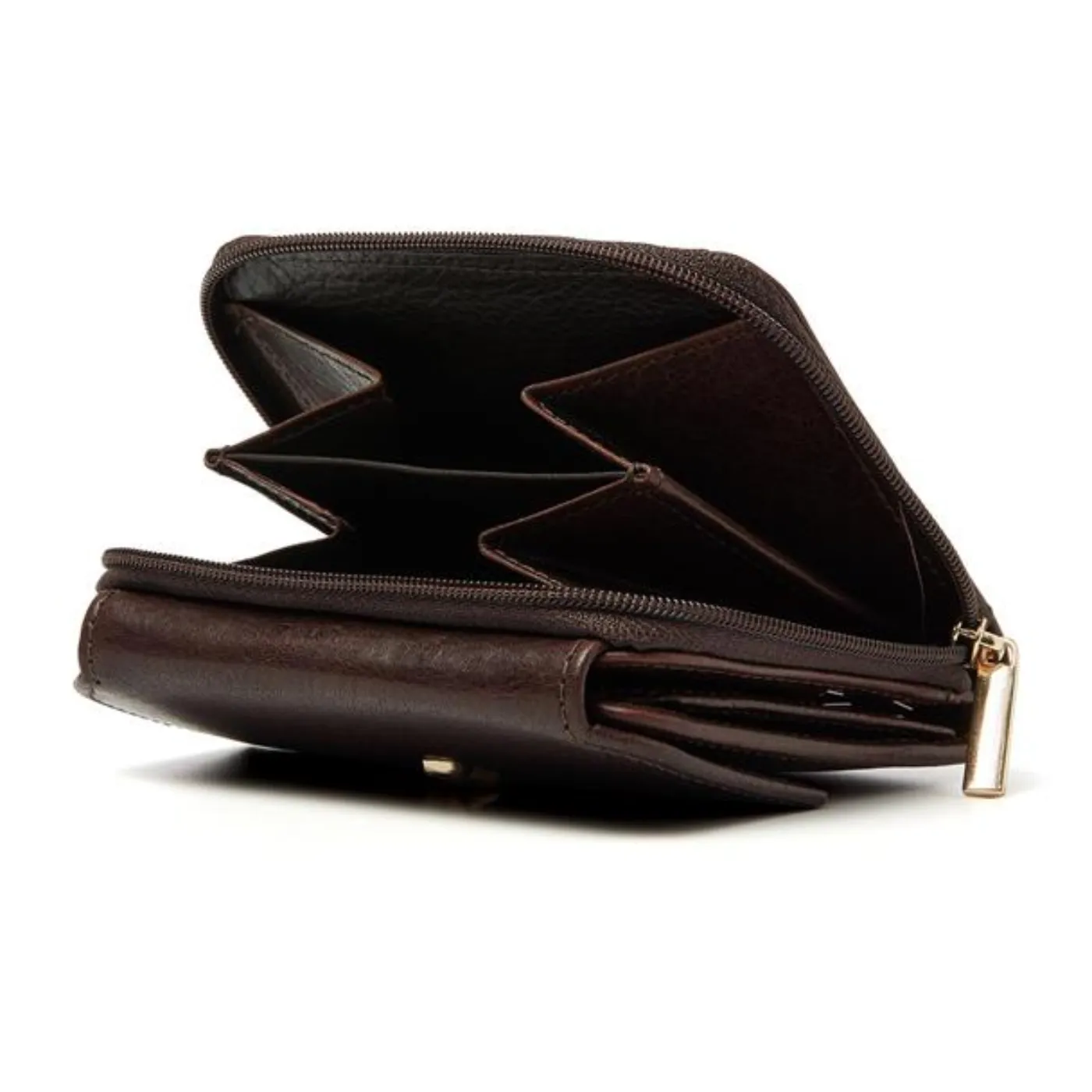 dR Amsterdam Leather Purse | Black / Brown
