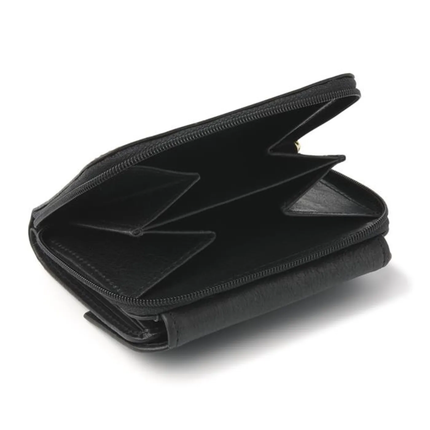 dR Amsterdam Leather Purse | Black / Brown