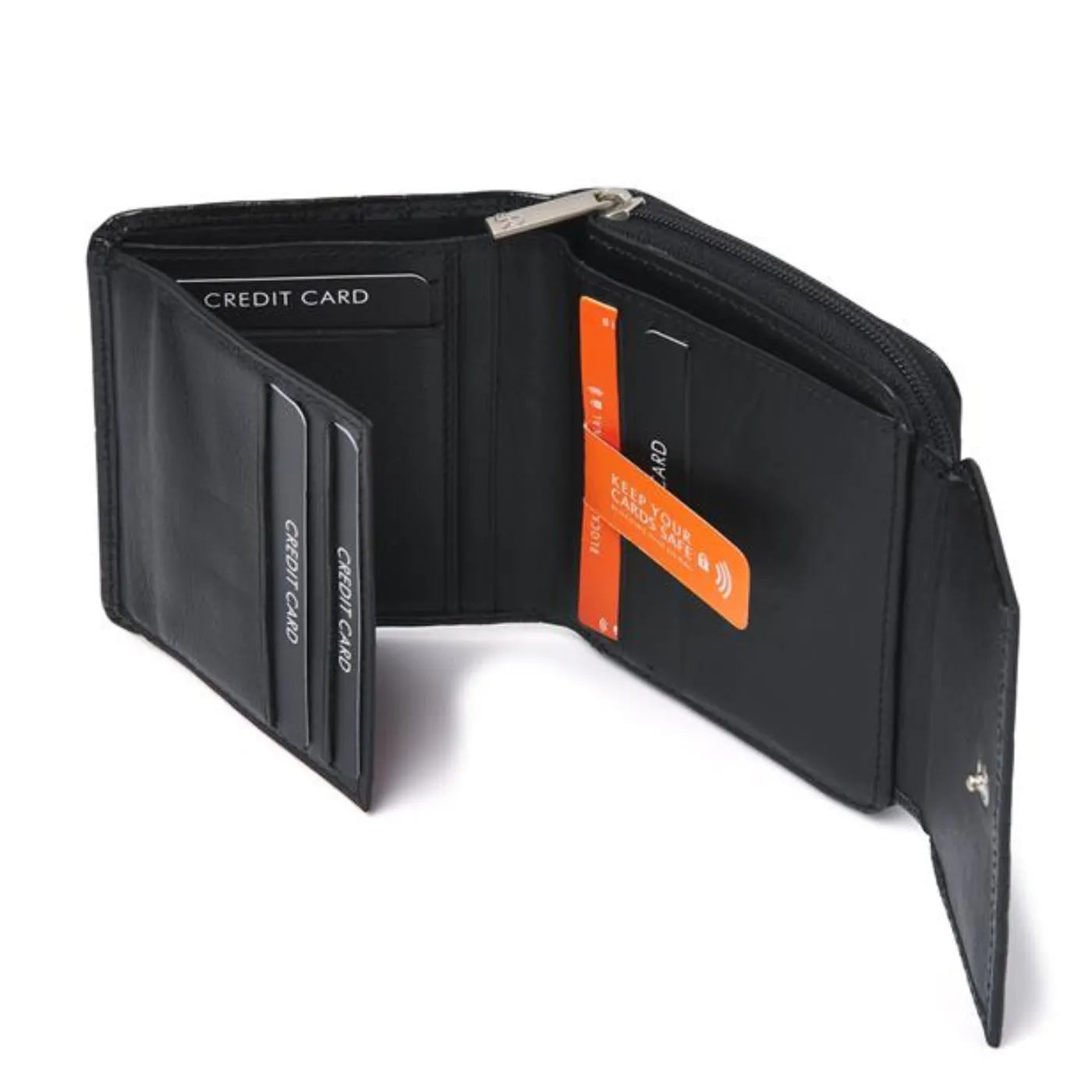 dR Amsterdam Leather Purse | Chestnut / Red / Black