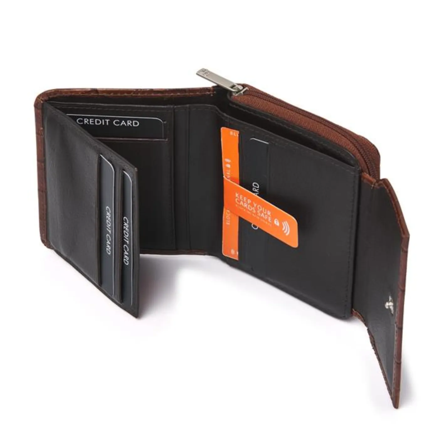 dR Amsterdam Leather Purse | Chestnut / Red / Black