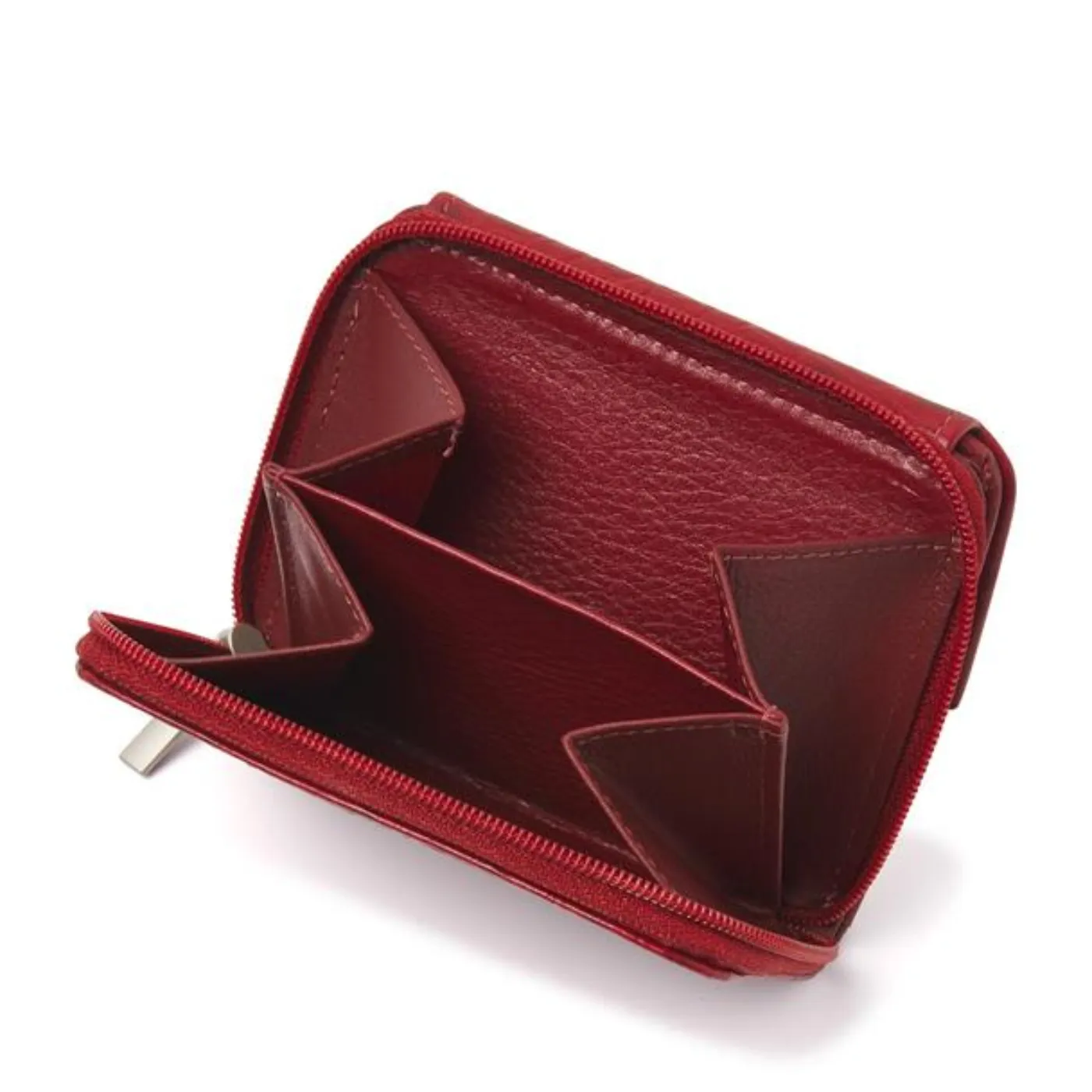 dR Amsterdam Leather Purse | Chestnut / Red / Black