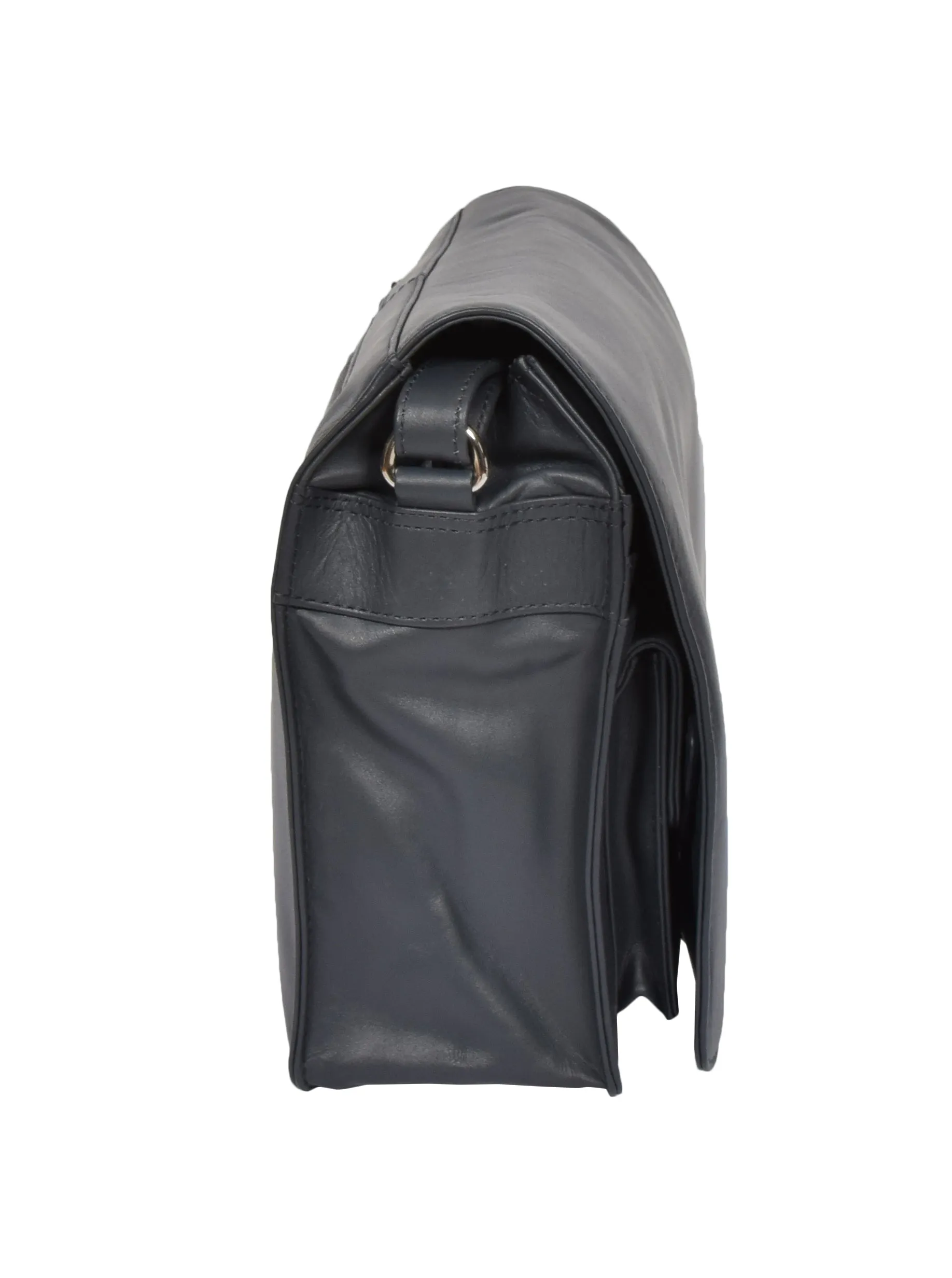 DR363 Women's Leather Cross Body Bag Navy