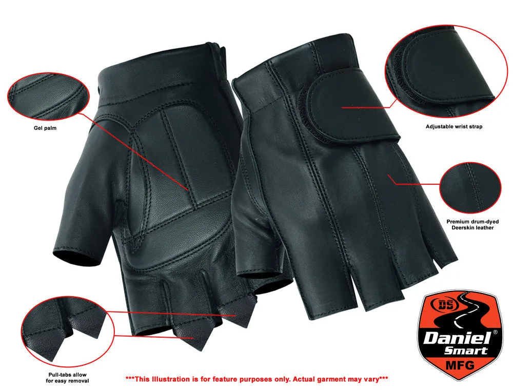DS Men's Tough Deer Skin Fingerless Glove